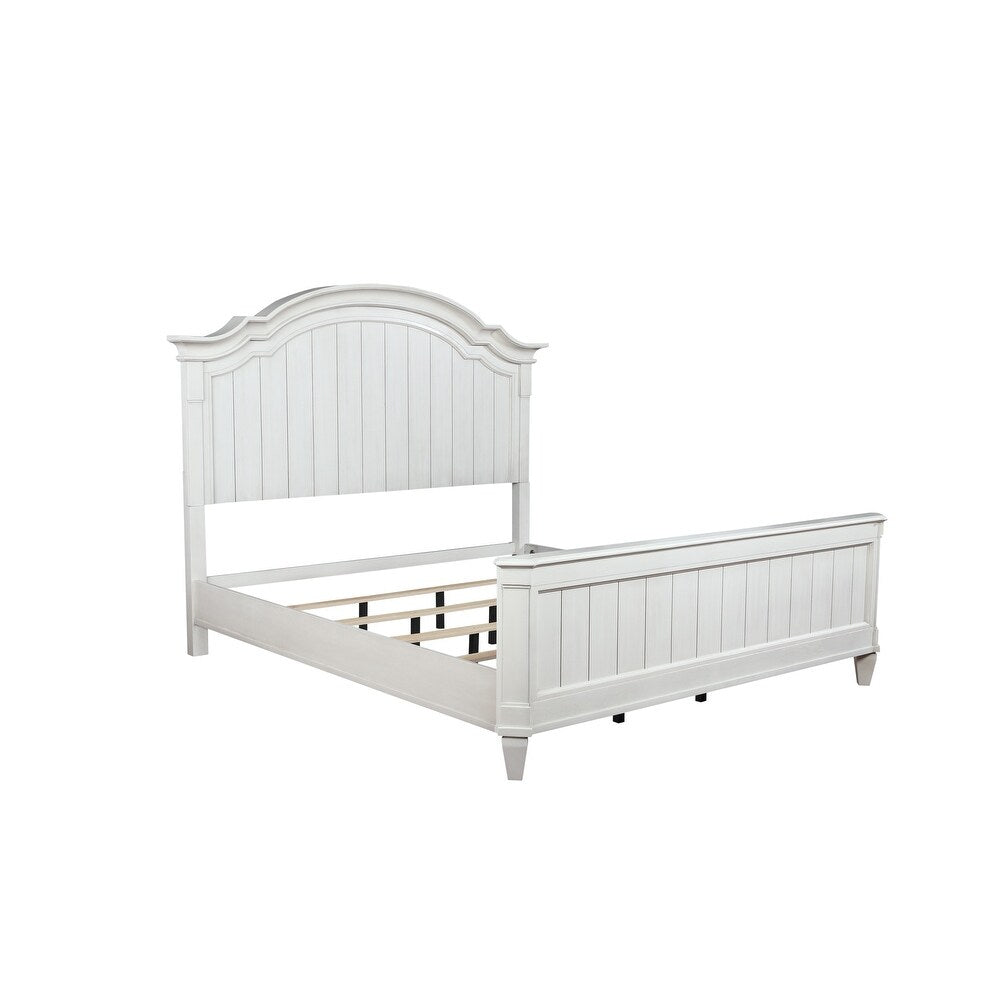 Adouer Wood "Elegant Poster Solid Sheesham Bed with Paneled Headboard and Footboard"