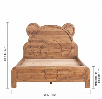 ADOUER WOOD Solid Wood Animal-Themed Children's Bed Frame