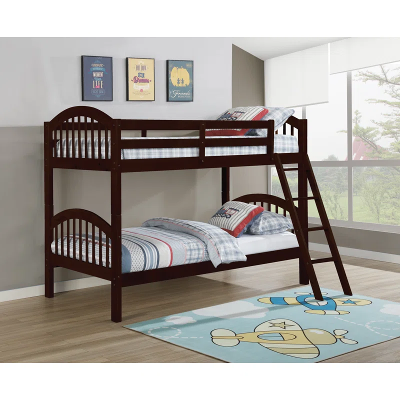 ADOUER WOOD Solid Sheesham Wood Bunk Beds - Convertible into Two Separate Beds