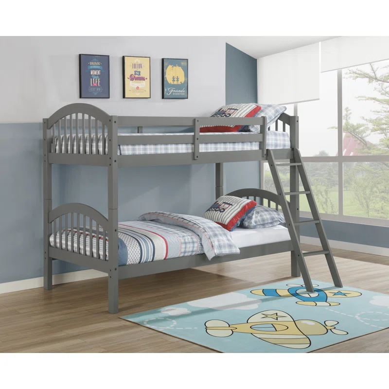 ADOUER WOOD Solid Sheesham Wood Bunk Beds - Convertible into Two Separate Beds