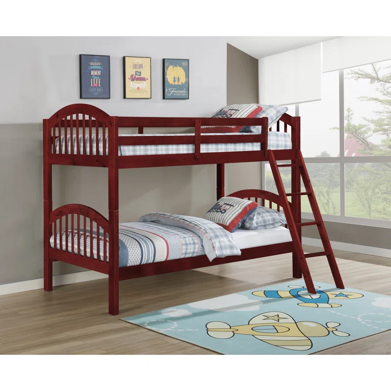 ADOUER WOOD Solid Sheesham Wood Bunk Beds - Convertible into Two Separate Beds