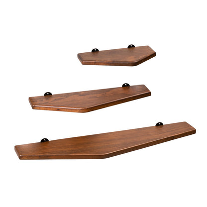 Tapered Solid Wood Floating Shelf Set (3 pcs.)