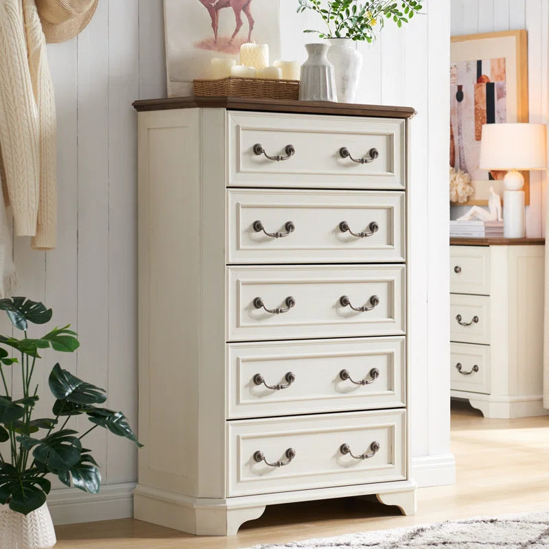 ADOUER WOOD 5 Drawers Solid Sheesham Wood Chest of Drawers