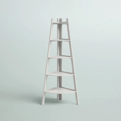 ADOUER WOOD Solid Sheesham Wood Corner Bookshelf For Home & Office