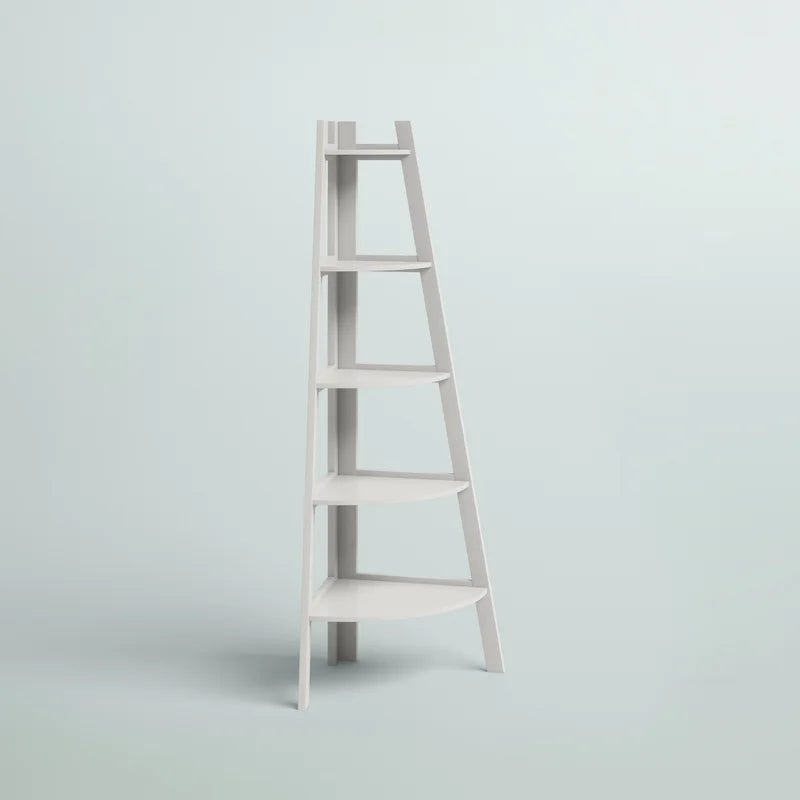 ADOUER WOOD Solid Sheesham Wood Corner Bookshelf For Home & Office