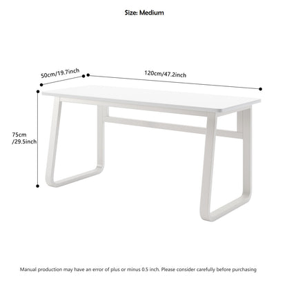 Adouer Wood Solid Sheesham Wood White Classis Round Edges Beautiful Study Table For Home & Office