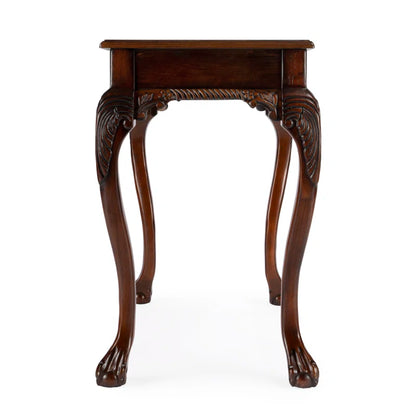 Adouer Wood Sheesham Wood "Yuliya Traditional Solid Wood Writing Desk with Ornate Carved Legs"