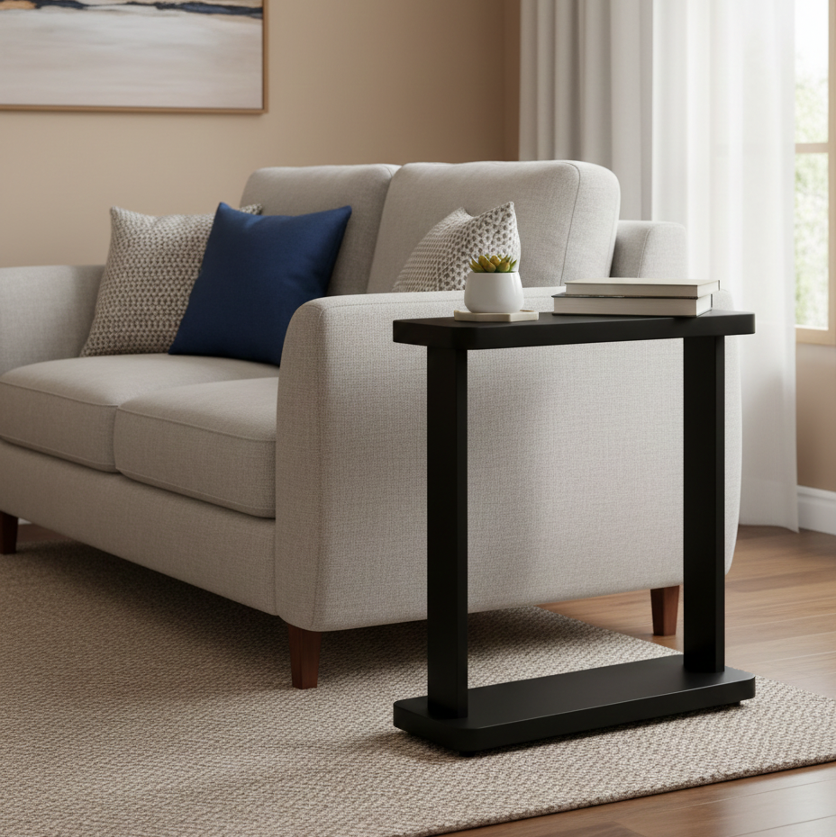 Adouer Wood Solid Sheesham Wood Side Mini Table for Living Room Sofa Bedside Nightstand Table Accent Table