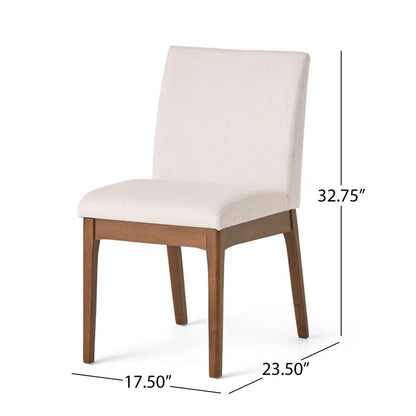 ADOUER WOOD "Modern 4-Person Dining Table Set with Upholstered Chairs and Natural Finish"