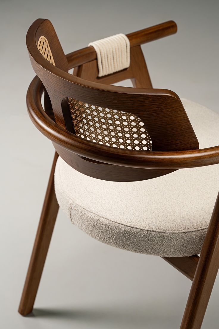 The Adouer Collection: 6-Seater Sheesham Wood Dining Set in Natural PU Finish with Hand-Woven Cane Back Armchairs