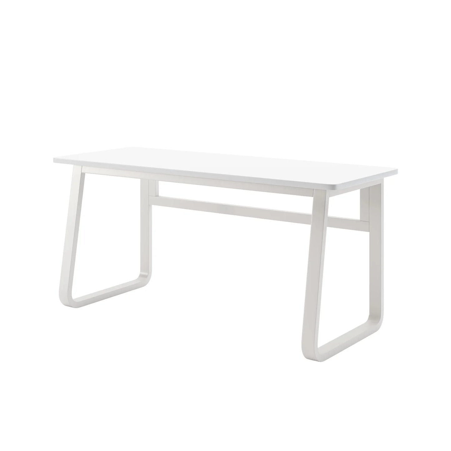 Adouer Wood Solid Sheesham Wood White Classis Round Edges Beautiful Study Table For Home & Office