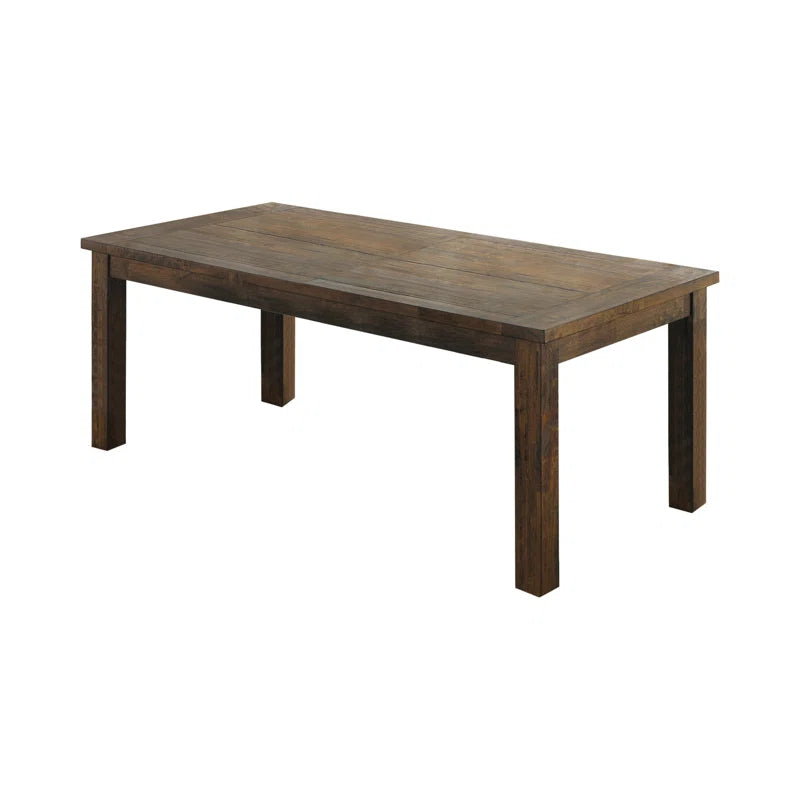 ADOUER WOOD Rustic 9-Piece Solid Wood Dining Table Set with 8 Matching Chairs