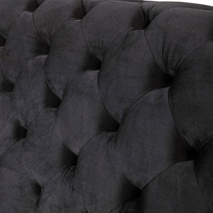 Adouer Wood "Modern Tufted Velvet Upholstered Bed with Gold Legs – Luxurious and Elegant Design"