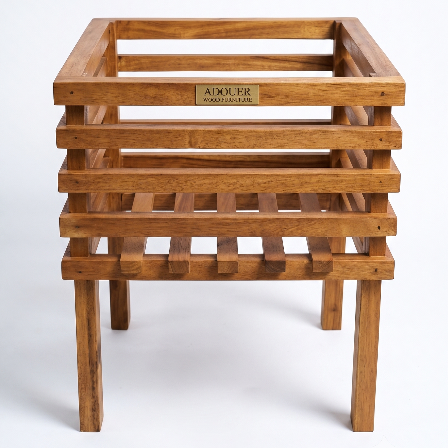 ADOUER WOOD Modern Wooden Slatted Planter Stand