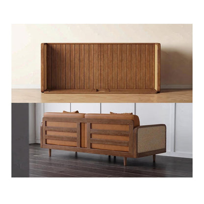 ADOUER WOOD Solid Wood Sofa Cum Bed with Trundle