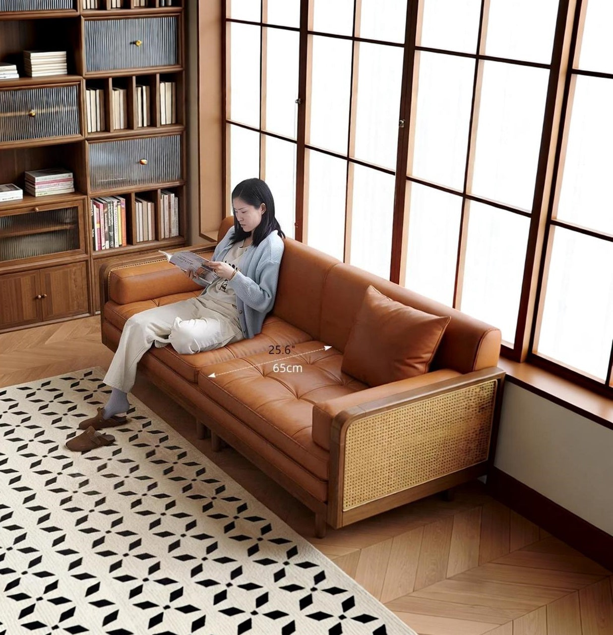 ADOUER WOOD Solid Wood Sofa Cum Bed with Trundle