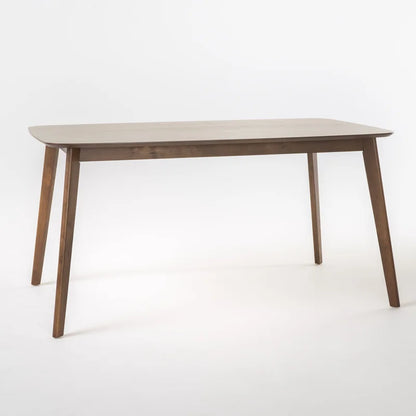 ADOUER WOOD "Modern 4-Person Dining Table Set with Upholstered Chairs and Natural Finish"