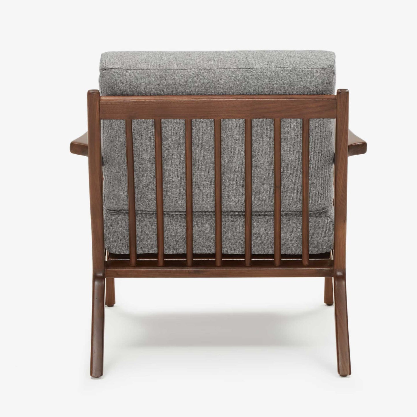 Modern Z-Frame Sheesham Arm Chair With Cotton Fabric