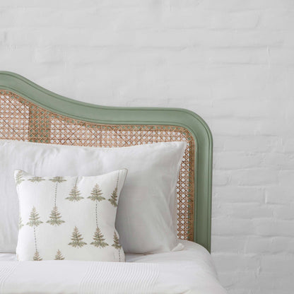 Adouer Wood Luxury Antique Green Summer Bed With Storage