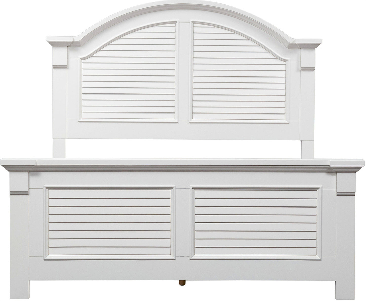 Adouer Wood "White Luxury Solid Sheesham Wooden Panel Bed with Arched Headboard and Paisley Bedding"