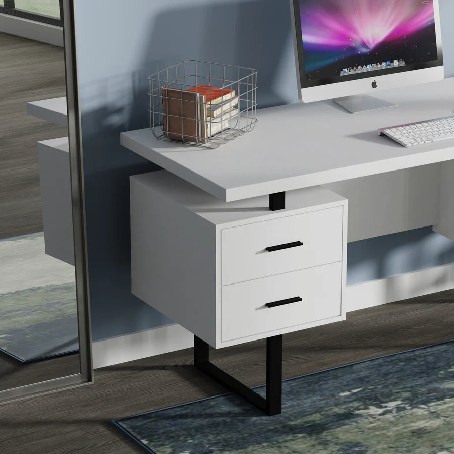 Premium Solid Sheesham Wood Both Side Drawer & Cabinet Study Table