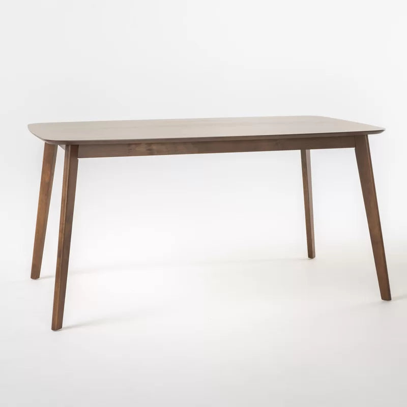ADOUER WOOD "Modern 4-Person Dining Table Set with Upholstered Chairs and Natural Finish"