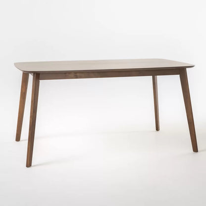 ADOUER WOOD "Modern 4-Person Dining Table Set with Upholstered Chairs and Natural Finish"
